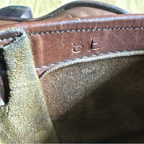 Vintage Handmade brown leather boots men’s size 8E. Lace up. - Picture 5 of 16